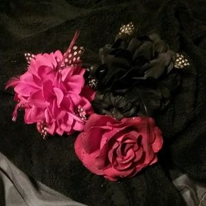 Flower hair clip ins bundle